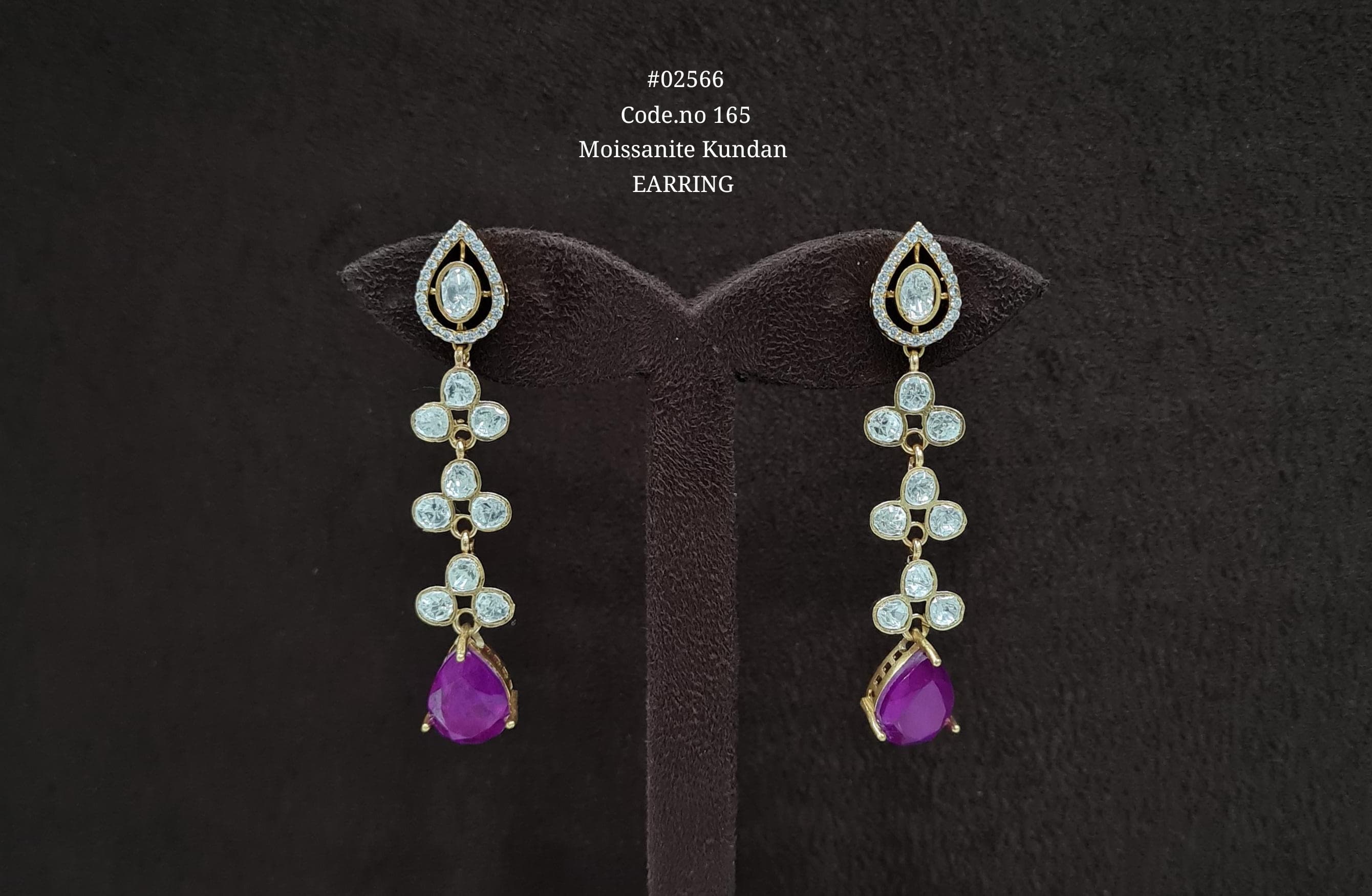 Kundan earrings 02566 - 3