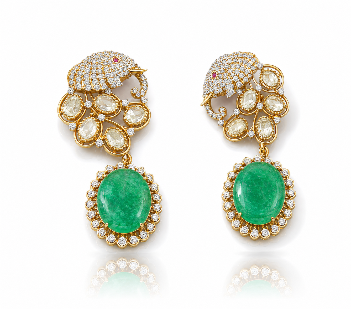 Kundan earrings 02565 - 7