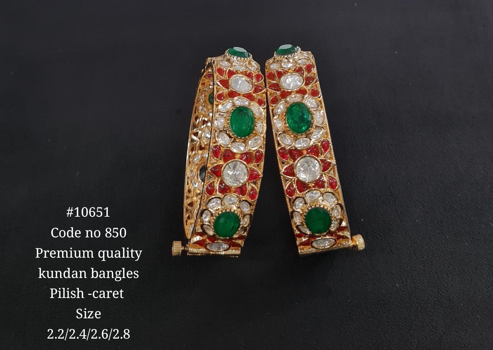 Kundan Bangles 10651 - 2