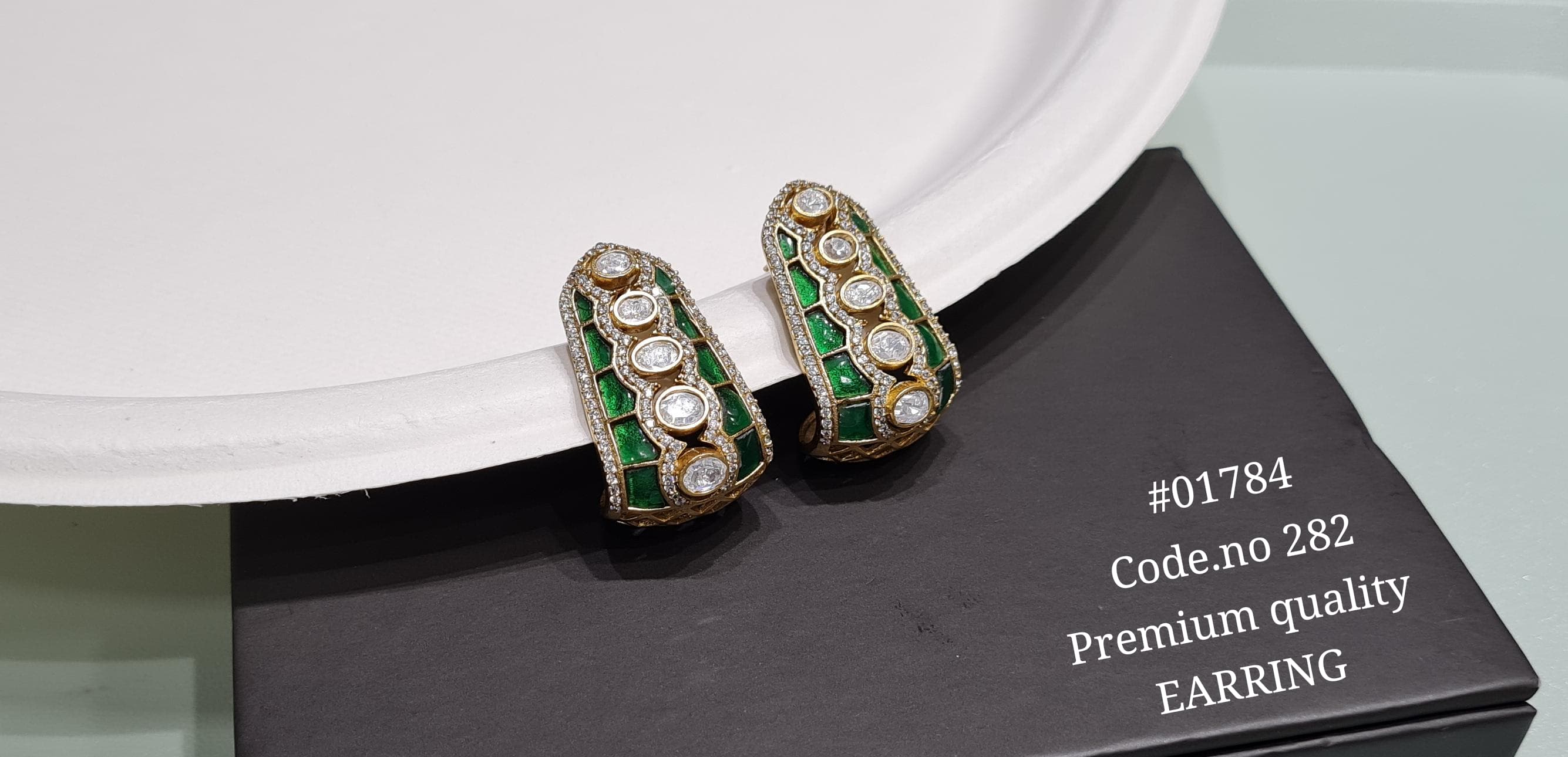 Kundan earrings 01784 - 4