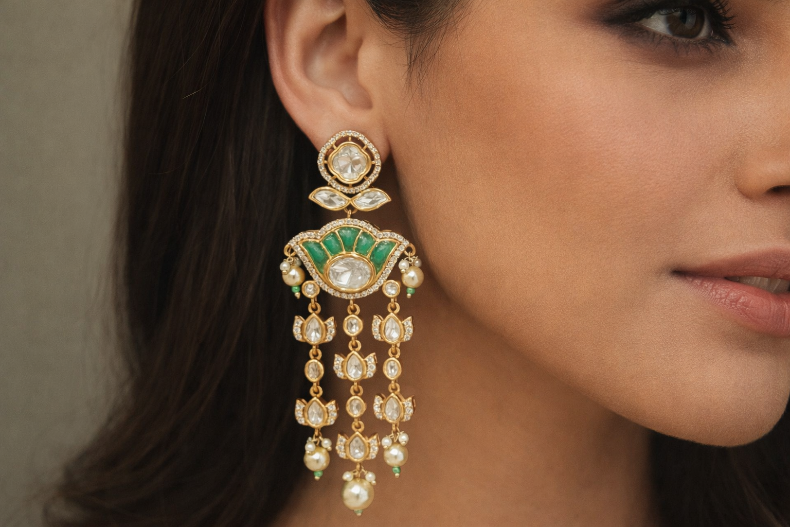 Kundan Earrings 07641