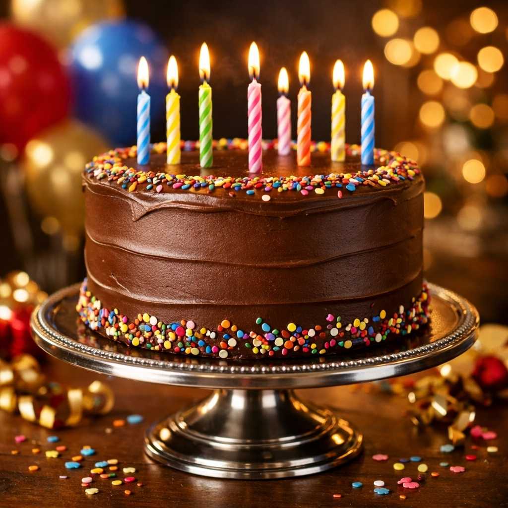 Classic Chocolate Birthday Cake - 2