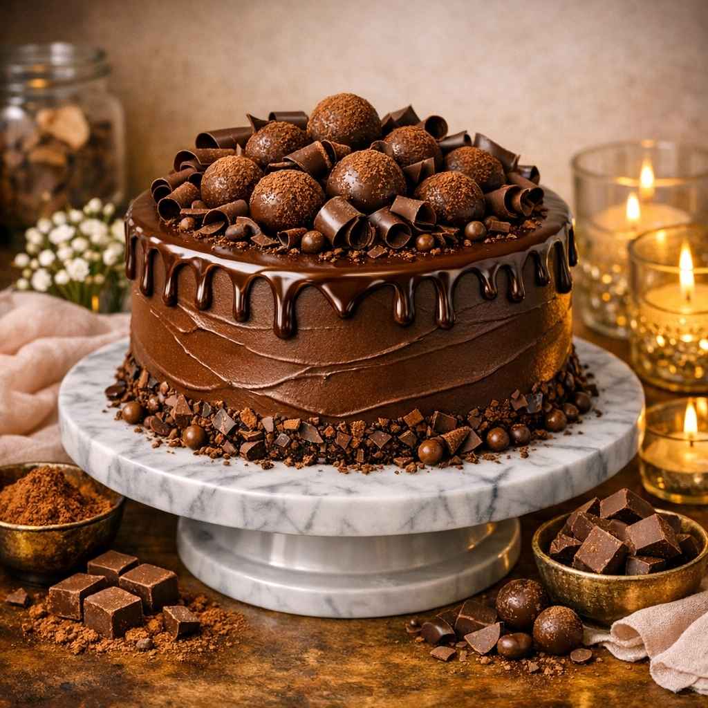 Classic Chocolate Truffle Cake