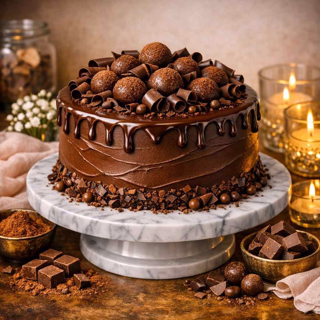 Classic Chocolate Truffle Cake - 3