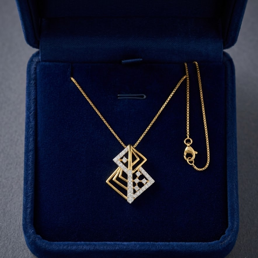 Glimmerleaf Diamond Pendant