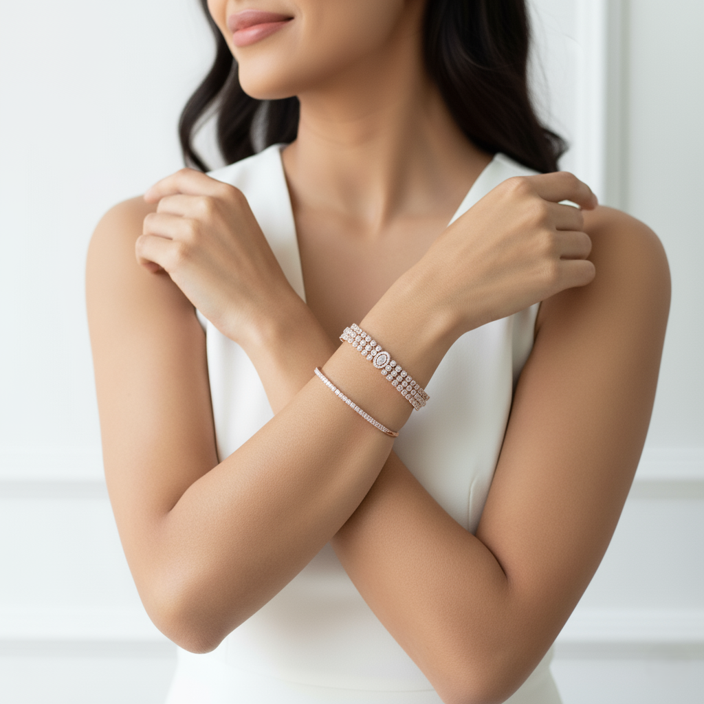 Nova Cluster Diamond Bangle - 3