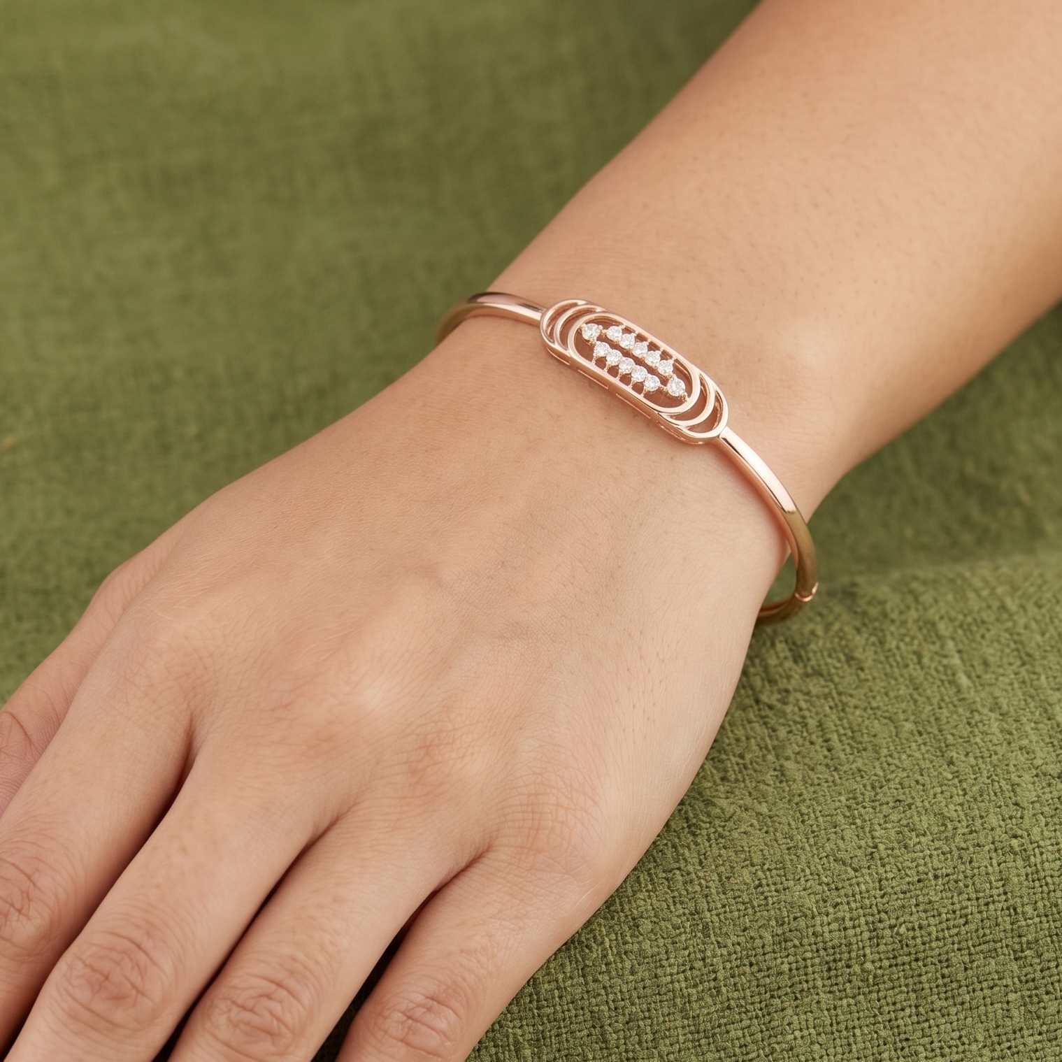 Diamond Fine Cushion Bracelet