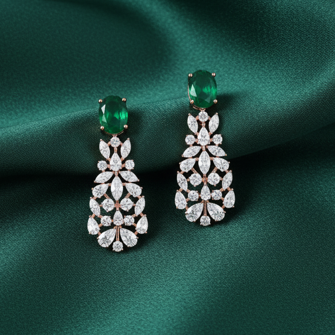 Modern Luxe Diamond Drop Earrings