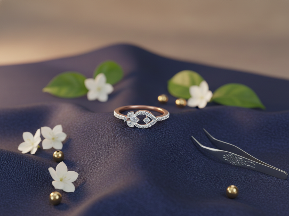 Noble Bloom Diamond Ladies Ring - 3