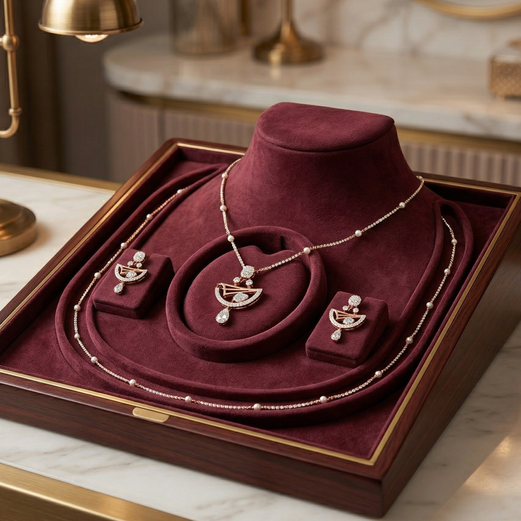 Eternal Elegance Diamond Pendant Set