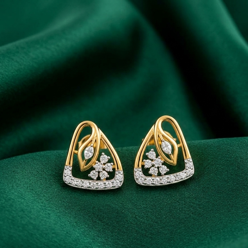 Modern Luxury Diamond Huggie Earrings - 3