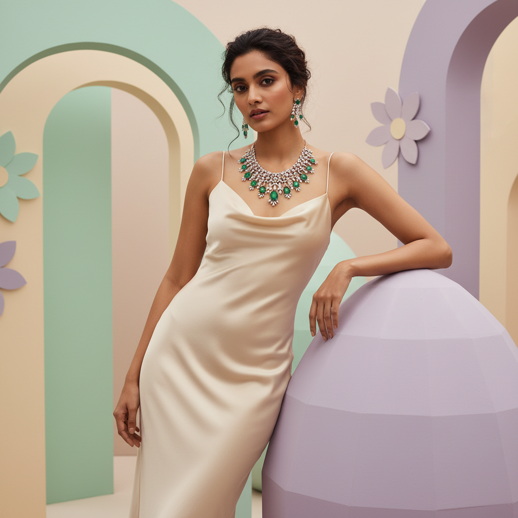 Fine Craft Diamond Wedding Necklace Set