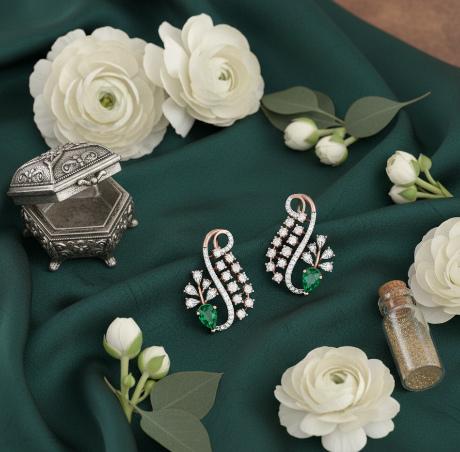 Luxe Star Diamond Stud Earrings