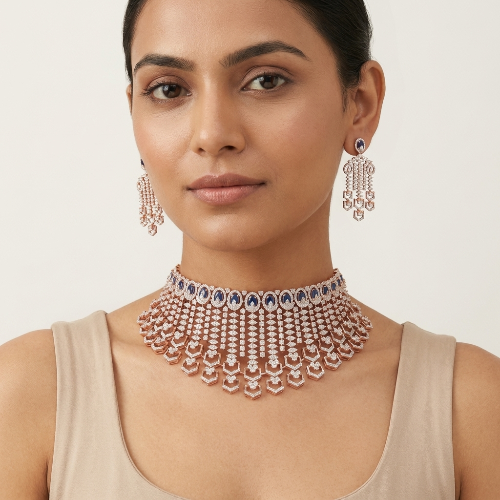 Luxurious Diamond Bridal Jewellery Ensemble - 3