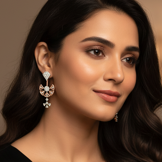 Enchant Shine Diamond Dangler Earrings