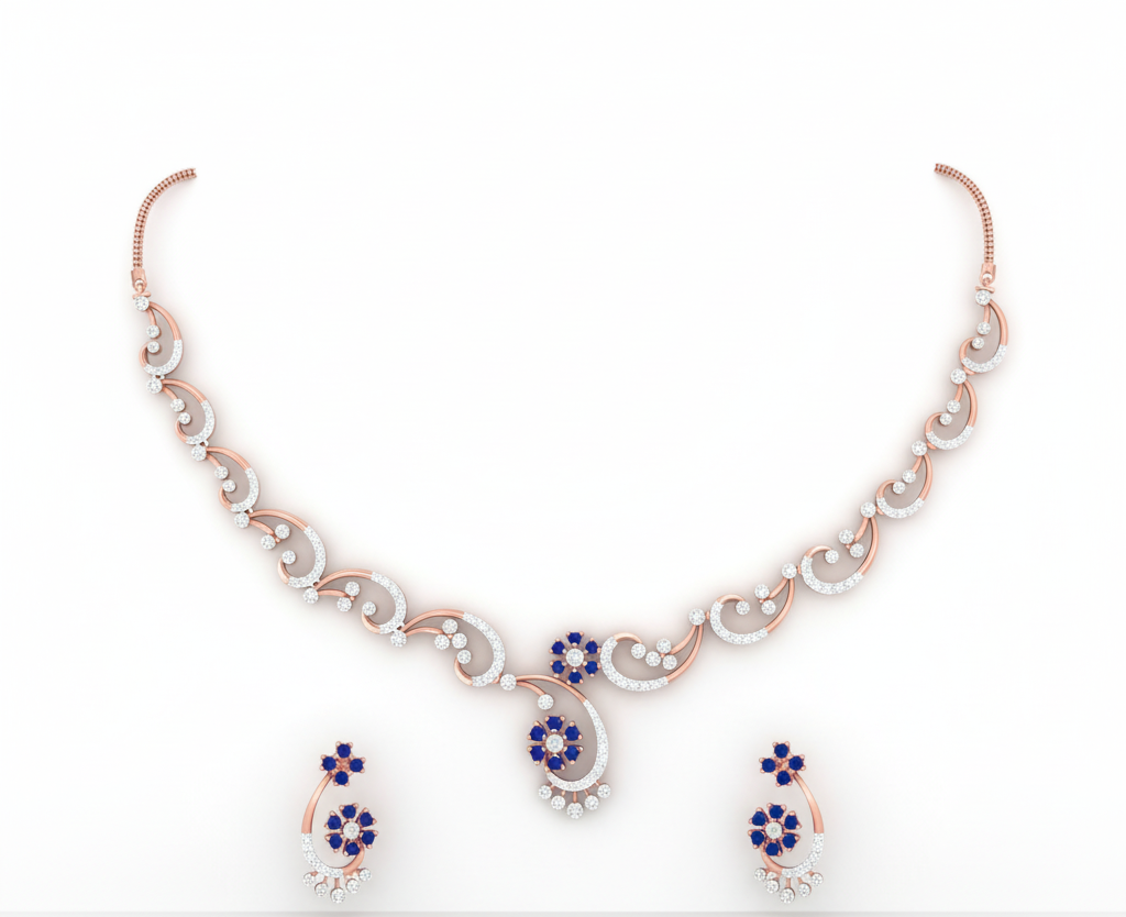 Shimmering Diamond Grace Necklace Set