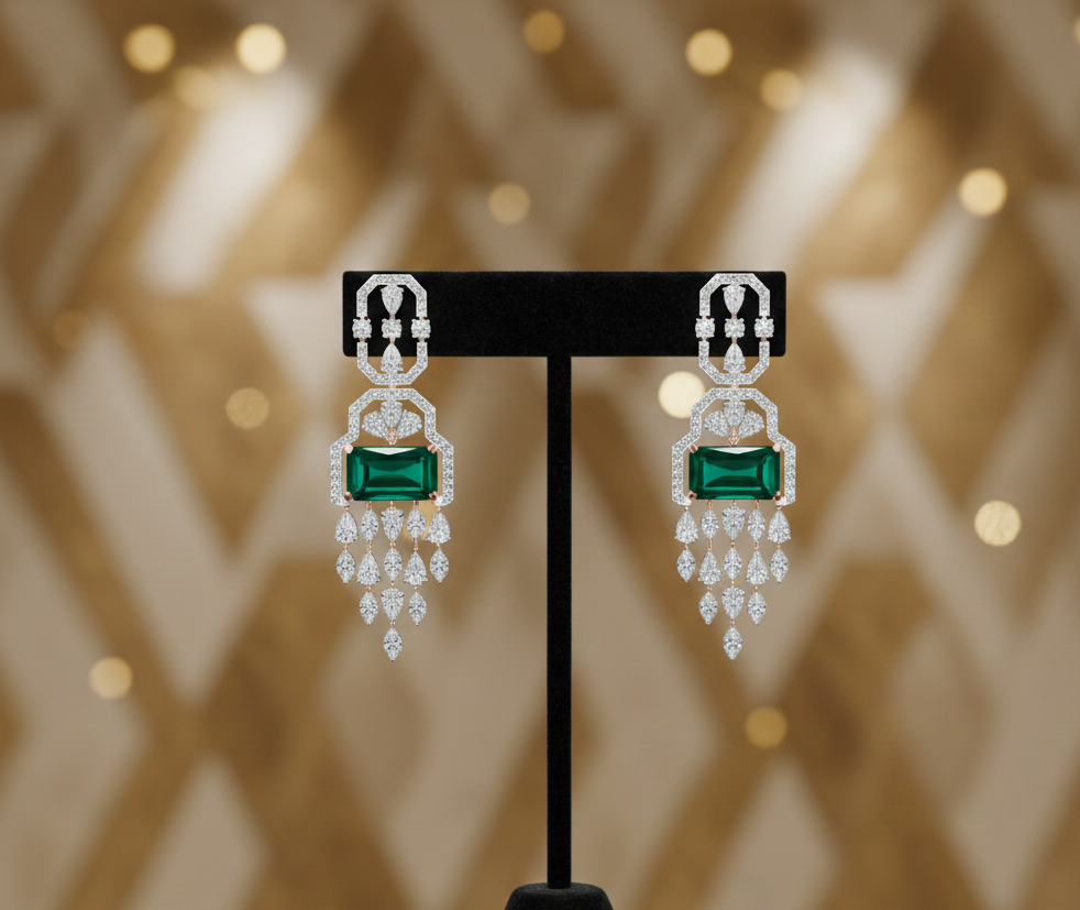 Silvara Spark Diamond Danglers