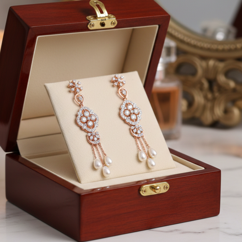 Thalina Spark Diamond Danglers