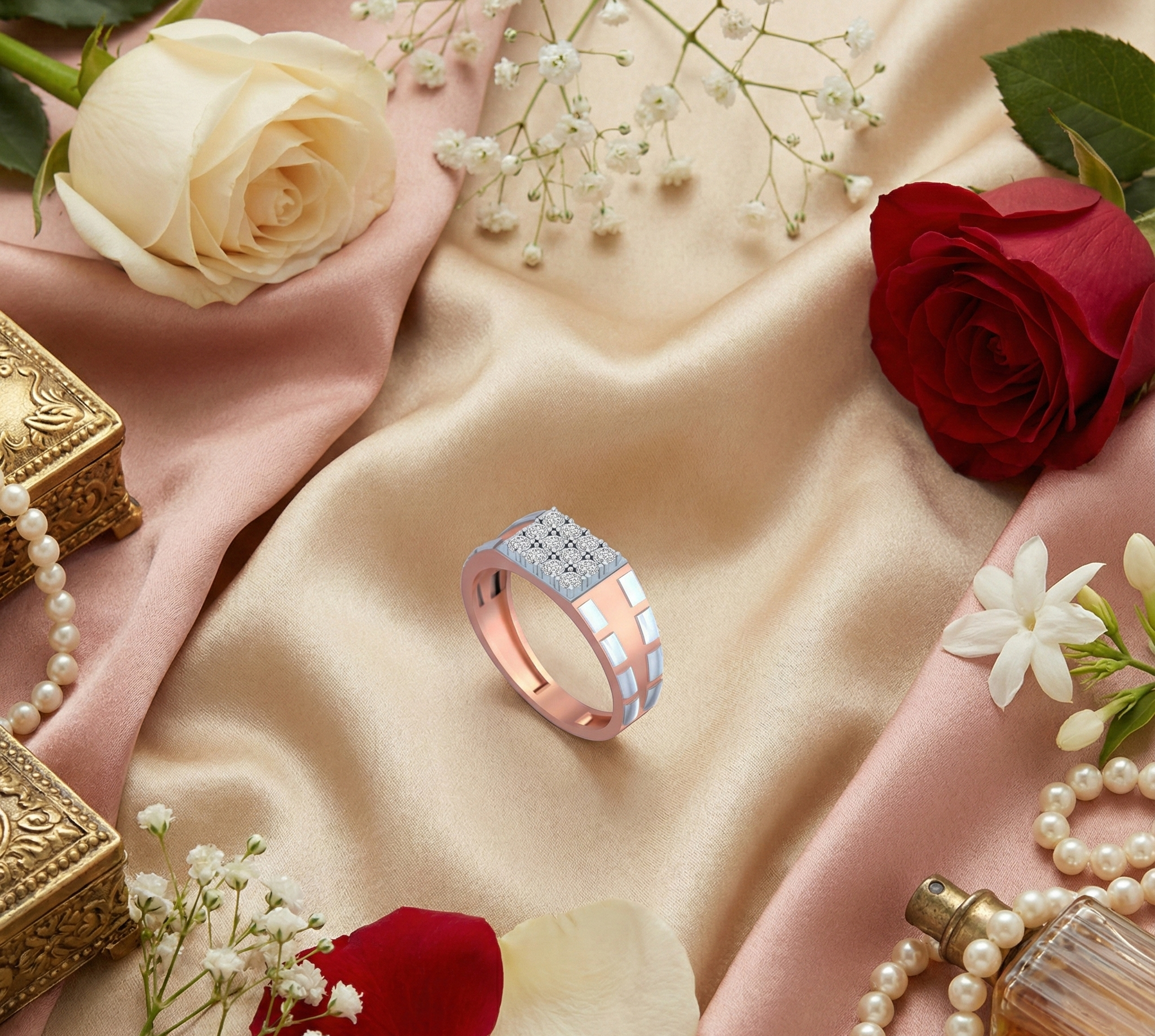 Distinguished Alpha Diamond Gents Ring
