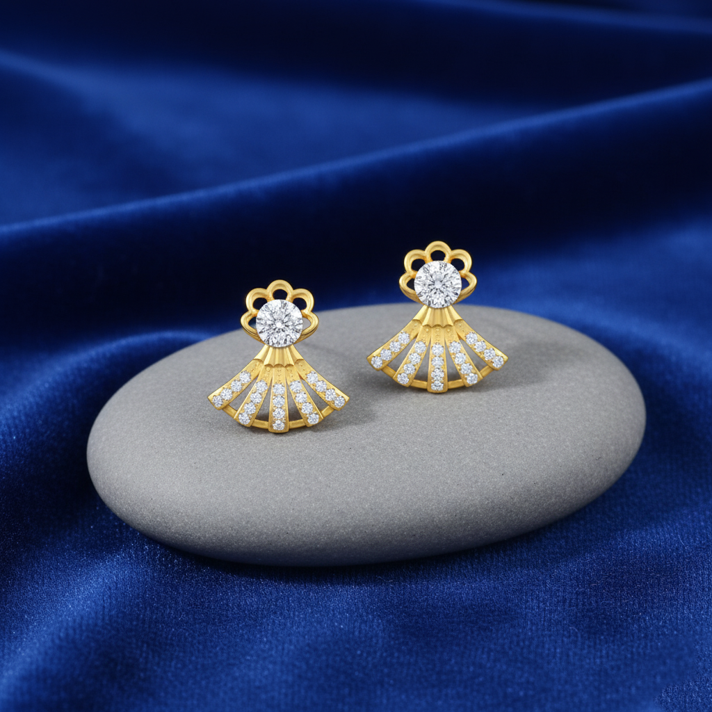 Bridal Elegant Diamond Jhumki Earrings