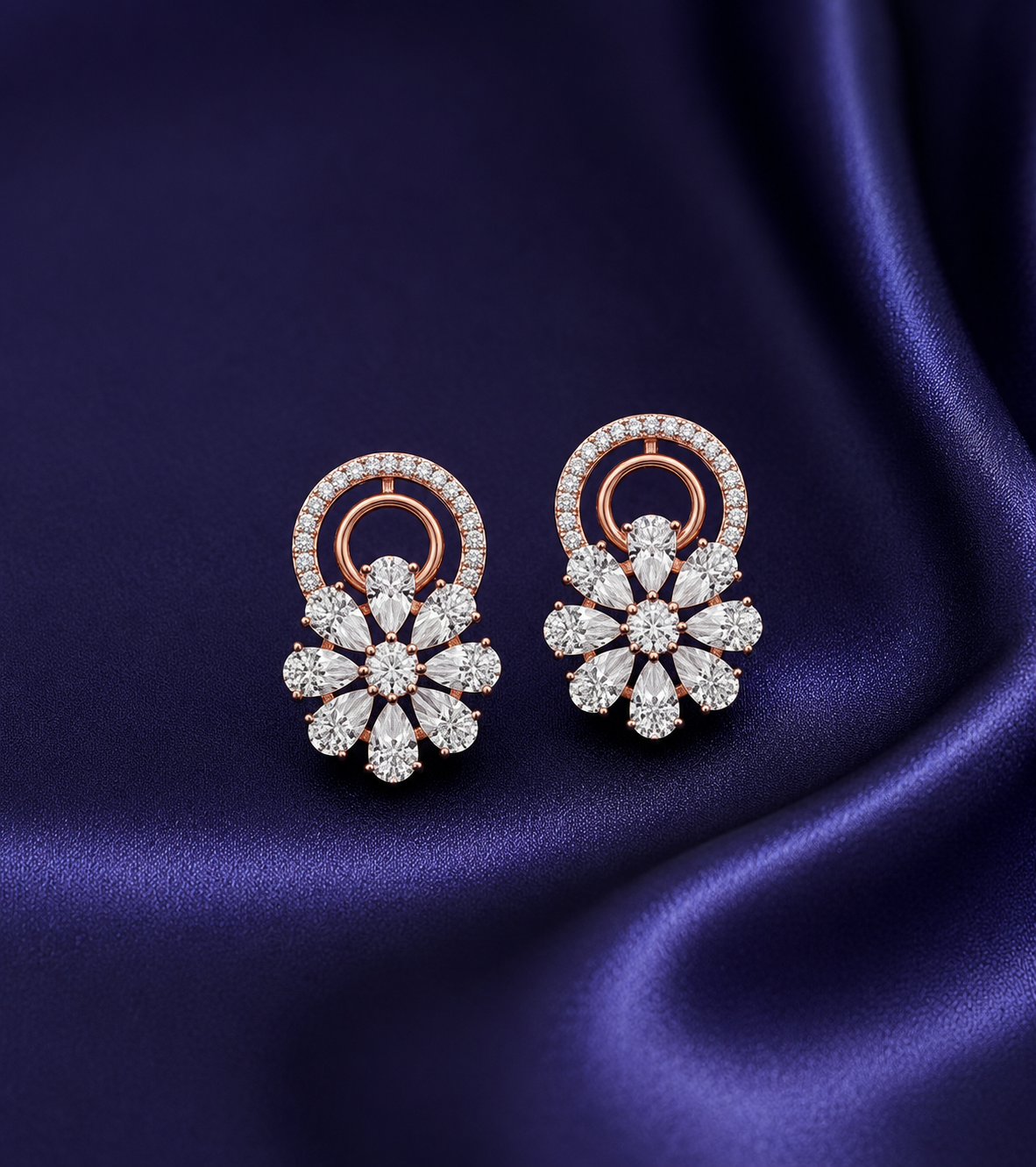 Dreamline Diamond Stud Earrings