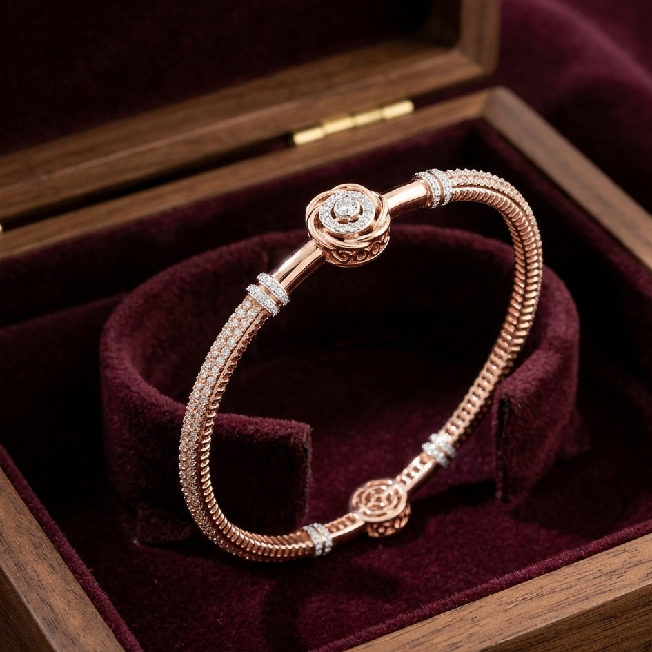 Twisted Diamond Bangles