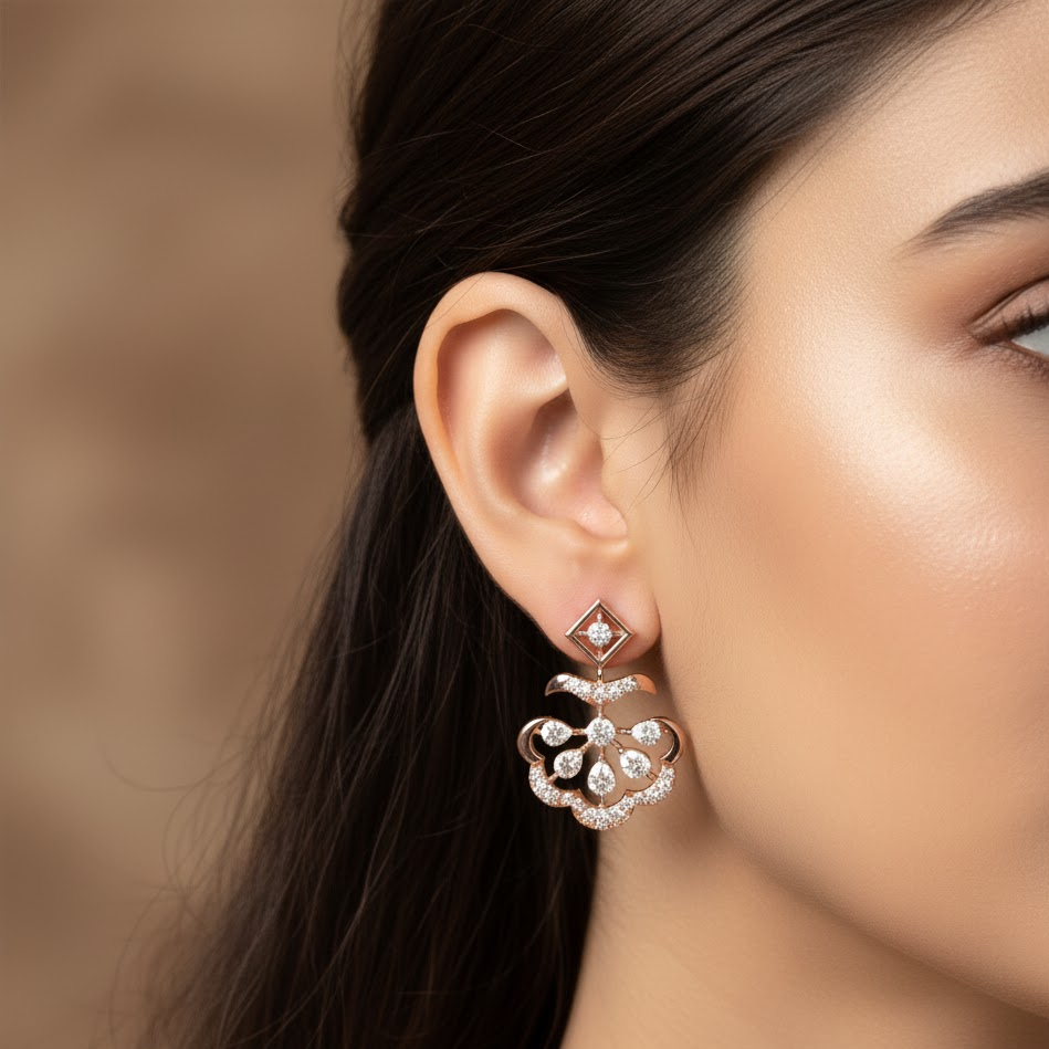 Classic Diamond Dangler Earrings - 3