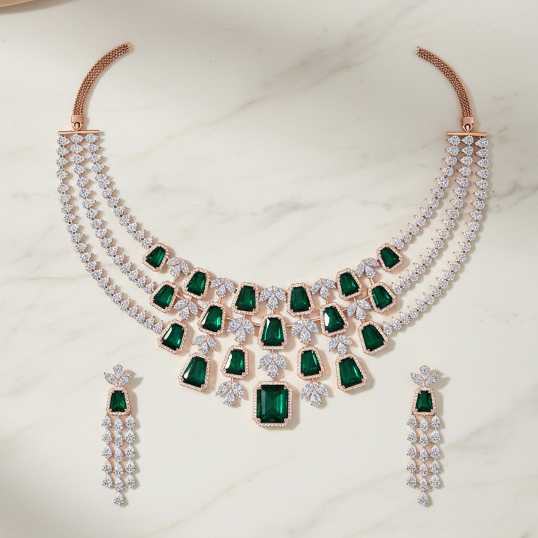 Modern Diamond Luxe Necklace Set