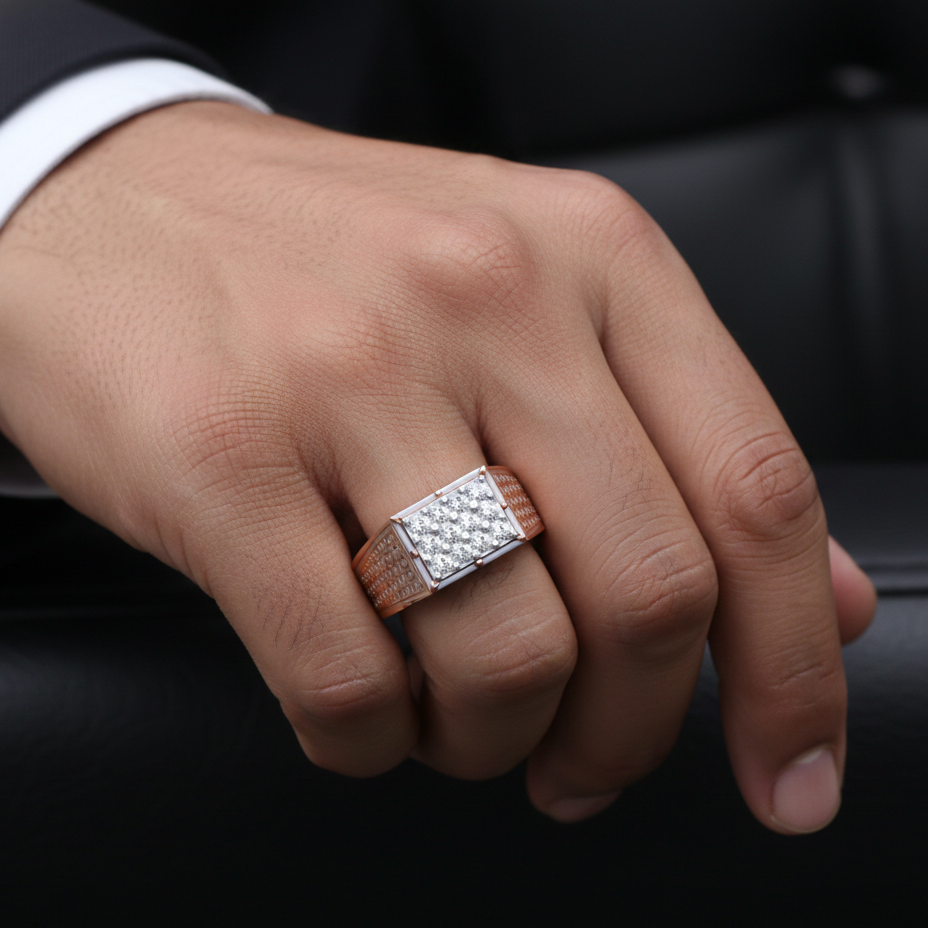 Noble Crest Diamond Gents Ring