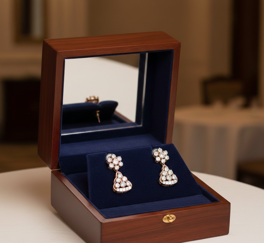 Graceful Spark Diamond Stud Earrings