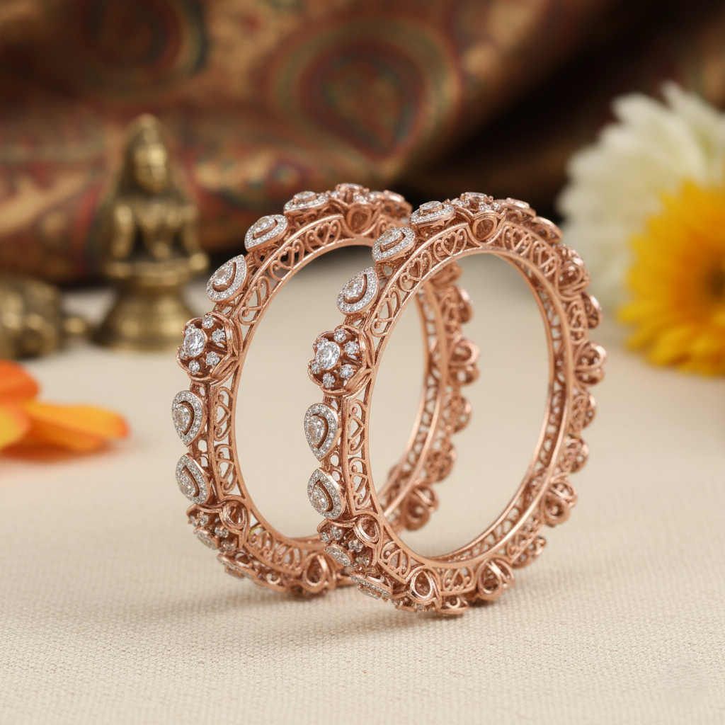 Seraphina Ornate Diamond Bangle