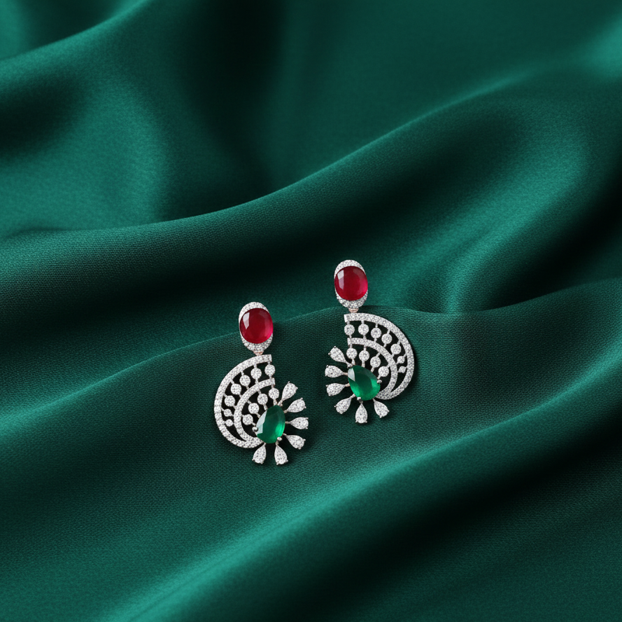 Premium Finish Diamond Dangler Earrings