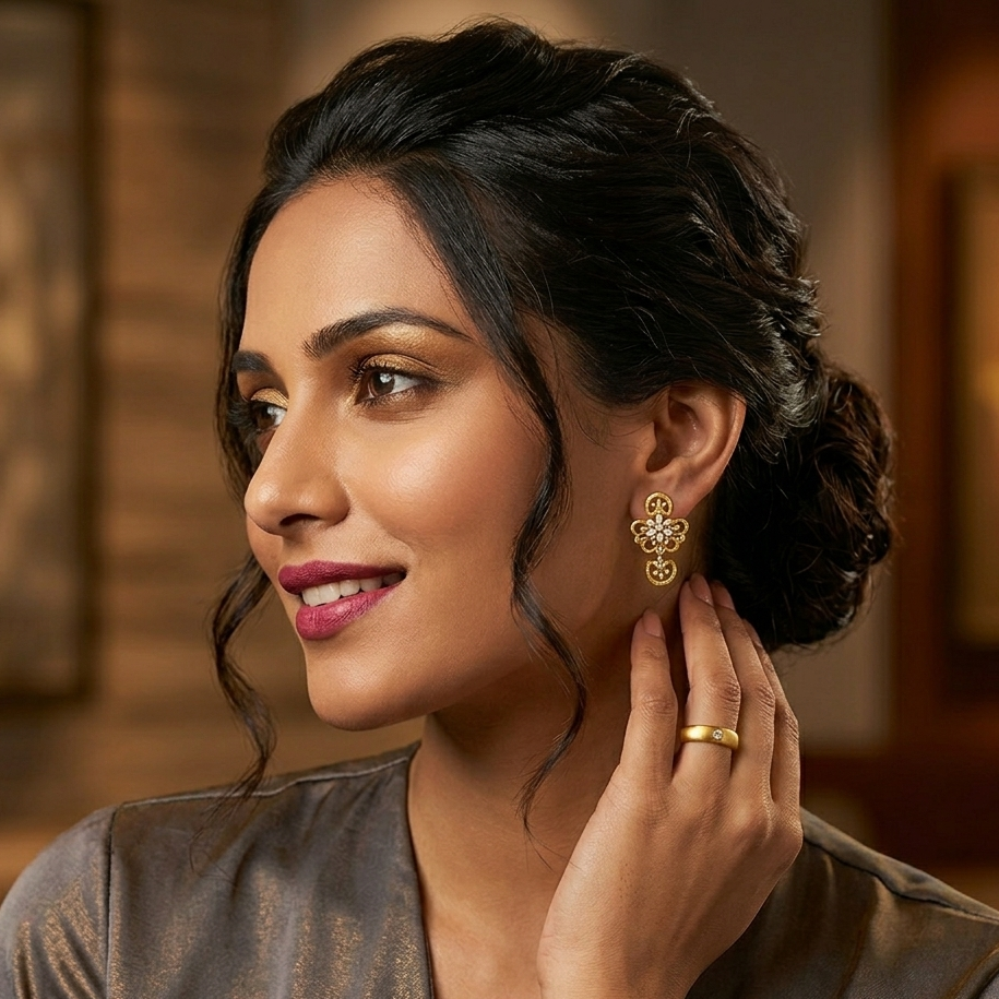 Elegant Designer Diamond Drop Earrings