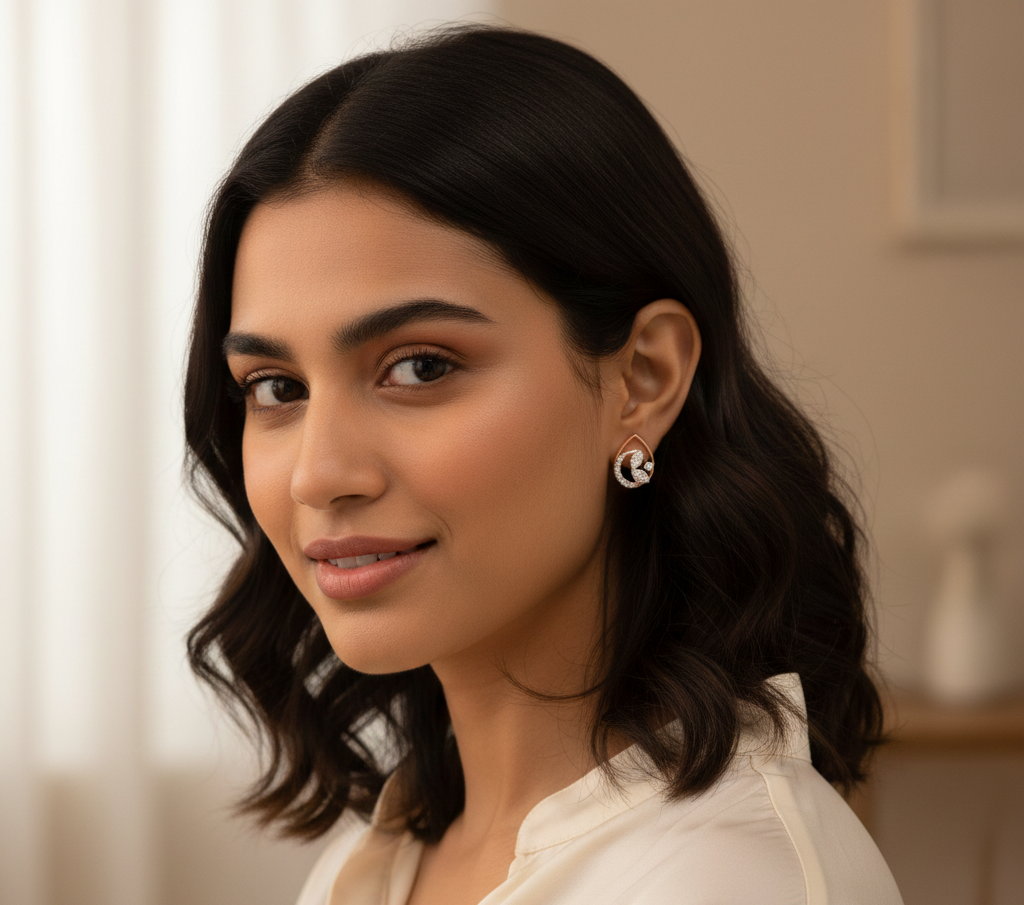 Radiant Cut Diamond Studs