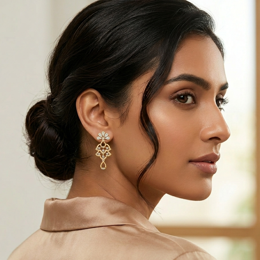 Shimmer Luxe Diamond Drop Earrings - 3