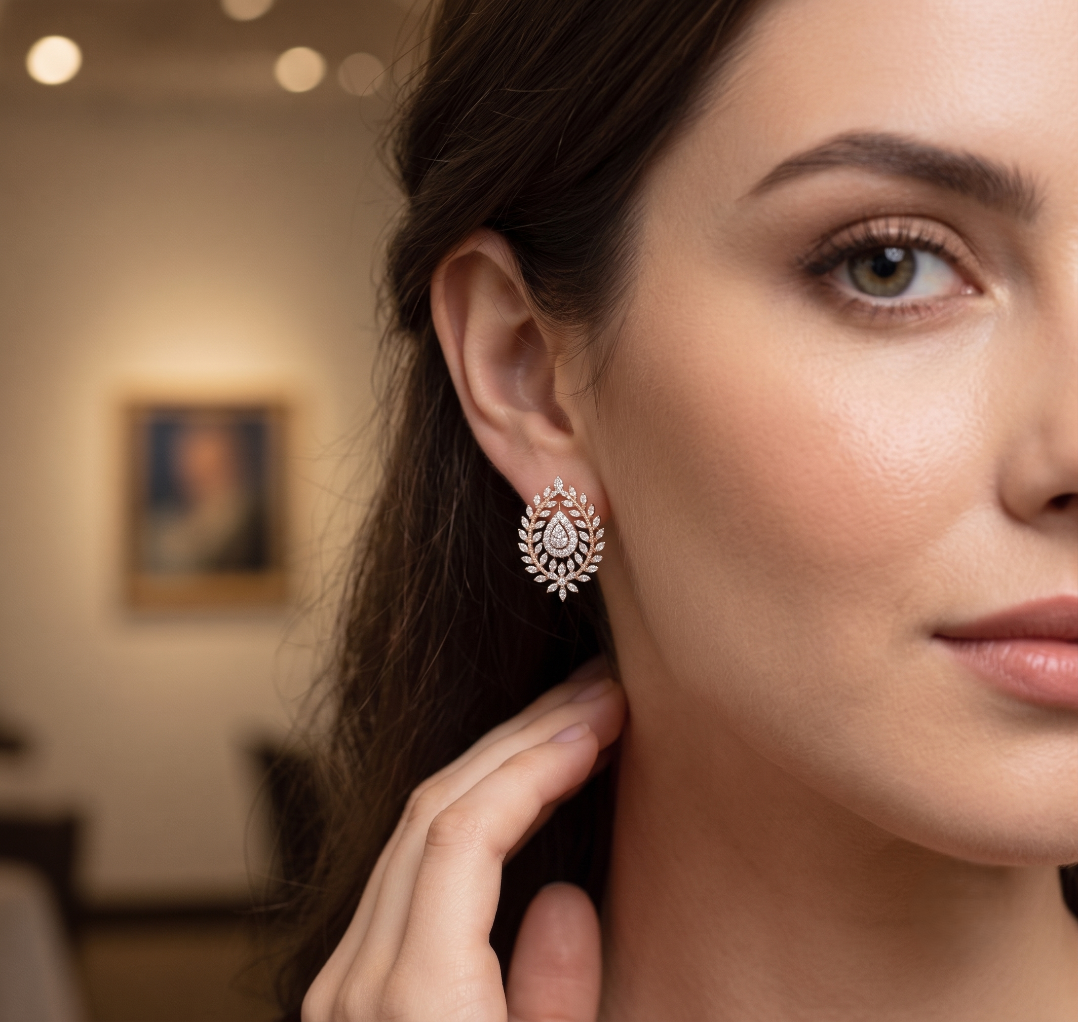Whisper Shine Diamond Stud Earrings - 3