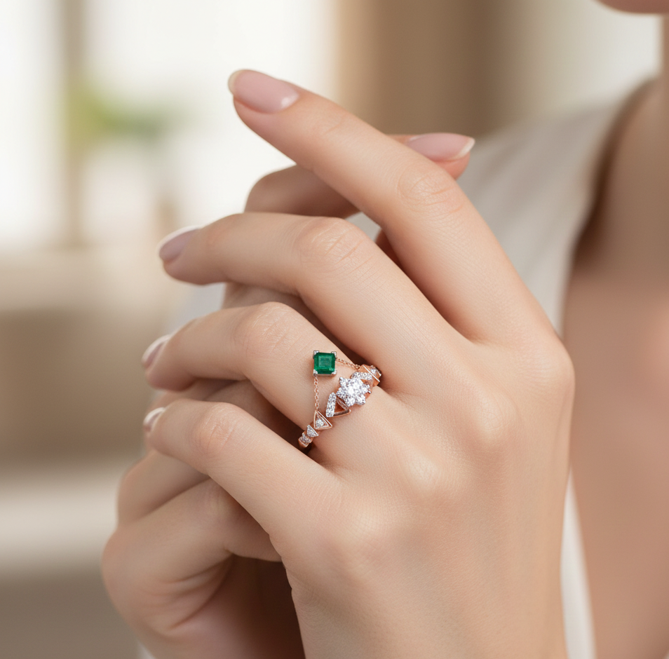 Diamond Crown Muse Bloom Ring - 3