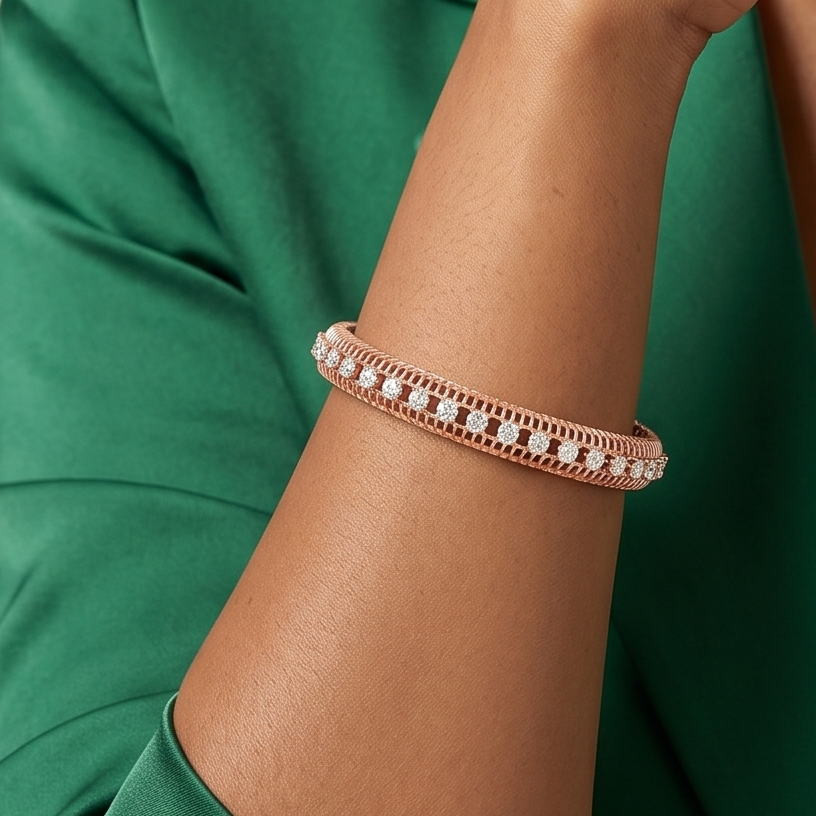 Diamond Bloom Bangles