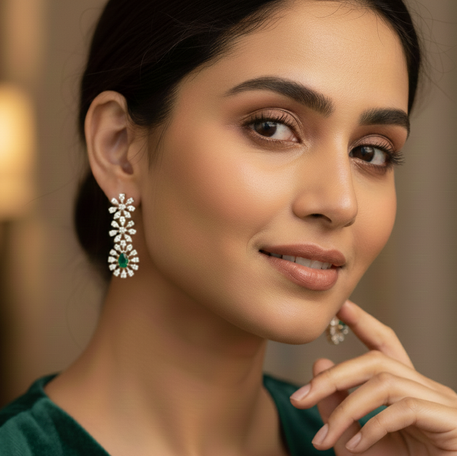 Dazzling Diamond Dangler Earrings