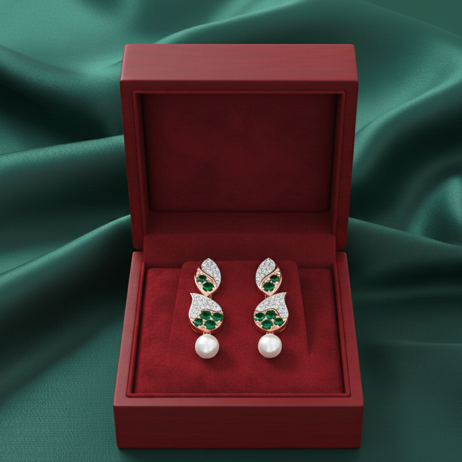 Fine Glow Diamond Dangle Earrings - 3