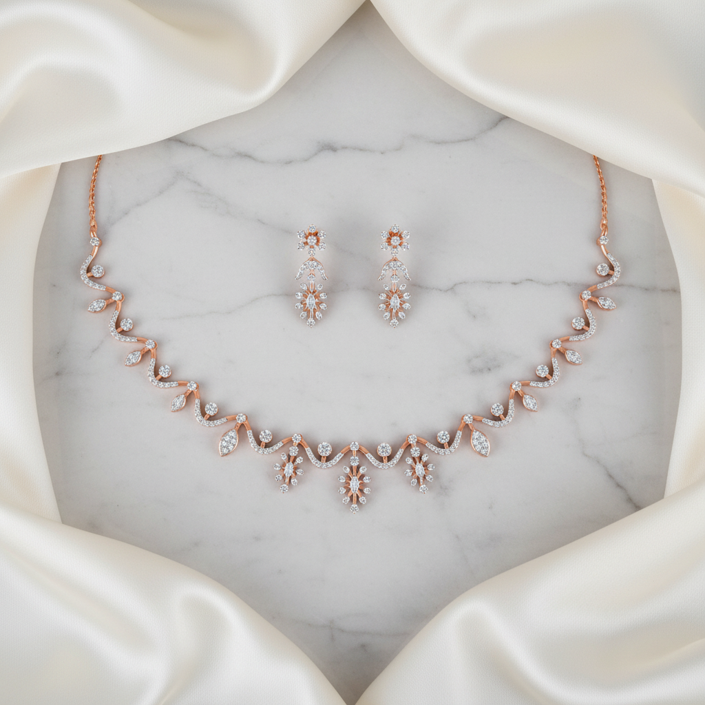 Regal Diamond Classic Necklace Set