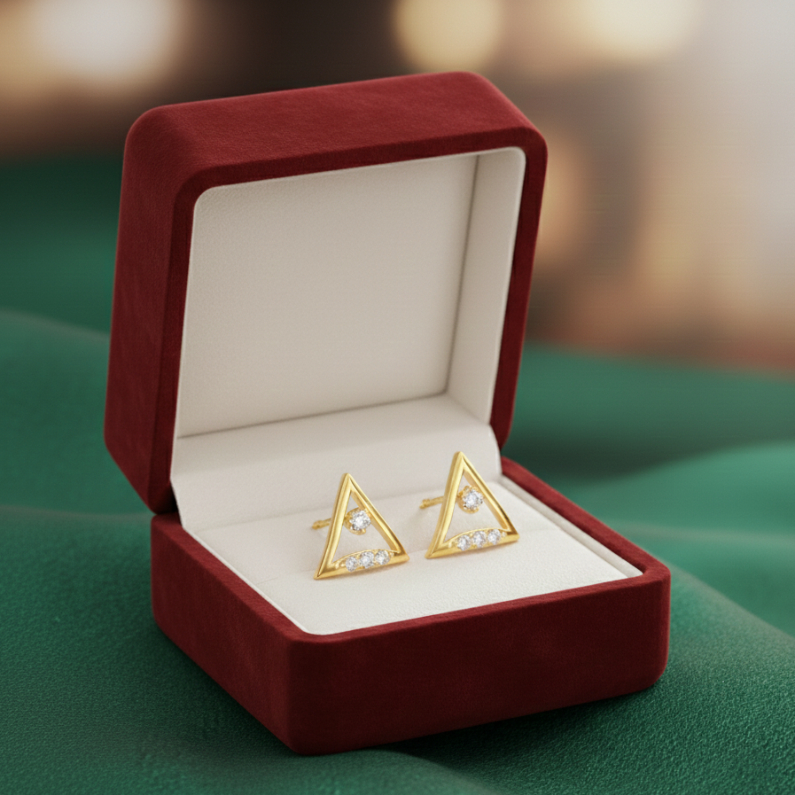 Designer Inspired Diamond Stud Earrings - 3