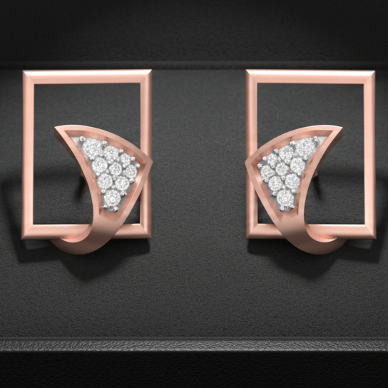 Grace Beam Diamond Pendant Earrings