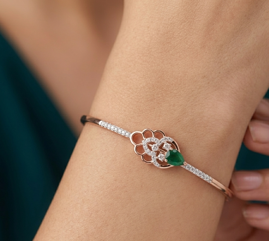 Diamond Bangle Bracelet - 4