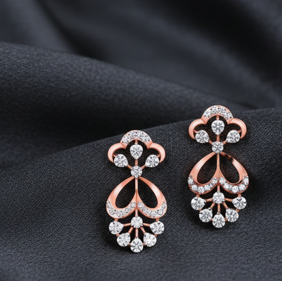 Eternity Flow Diamond Dangler Earrings
