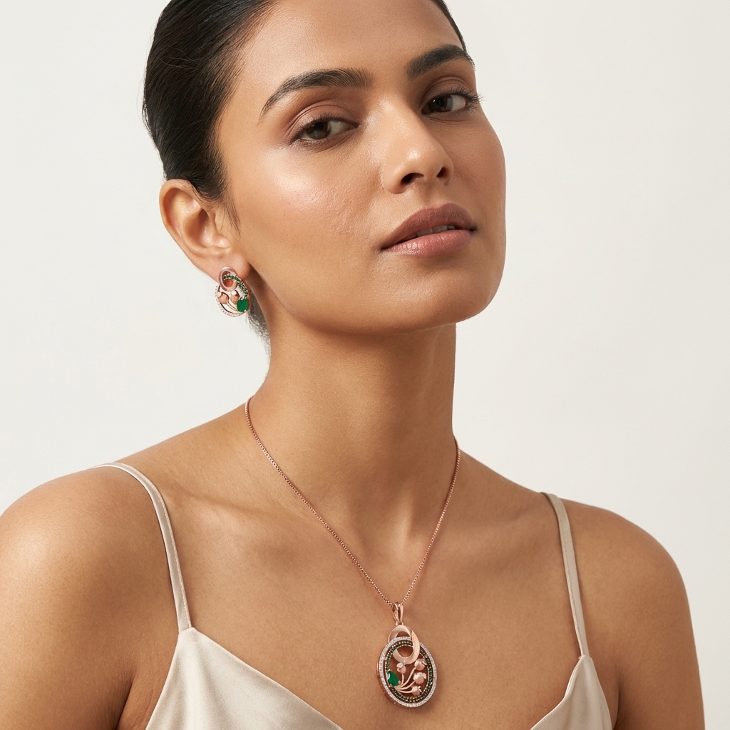 Royal Essence Diamond Pendant Set - 3