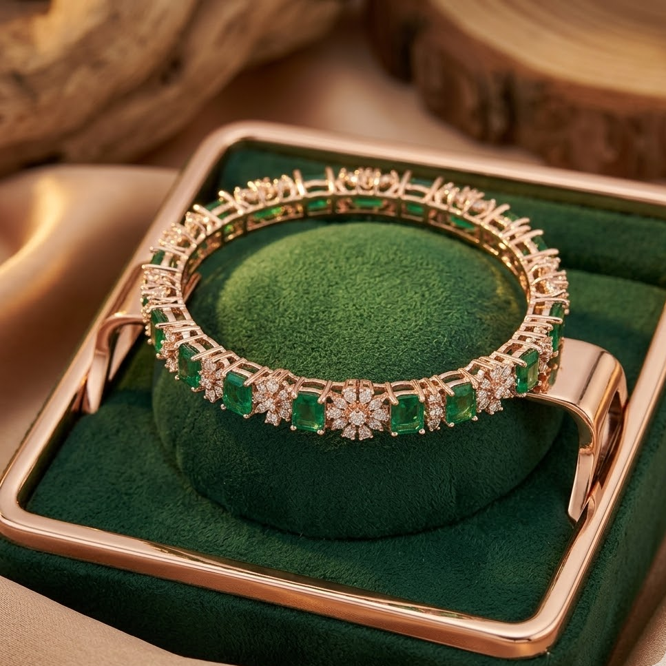 Open Style Diamond Bangles