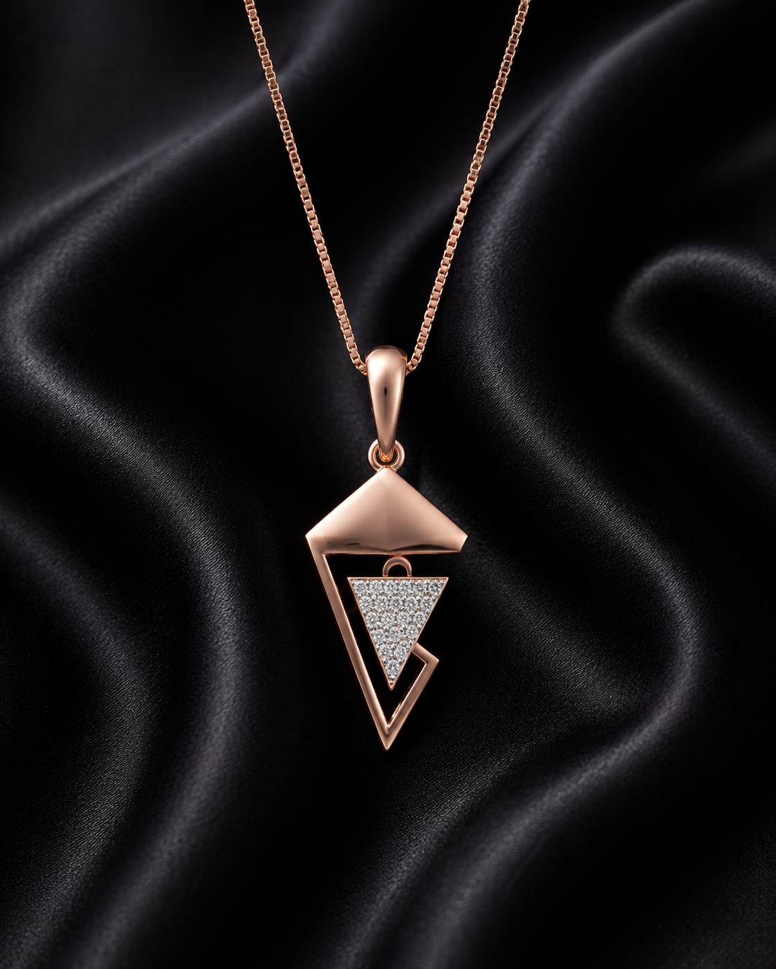 Geometric Pyramid Diamond Splendor Pendant