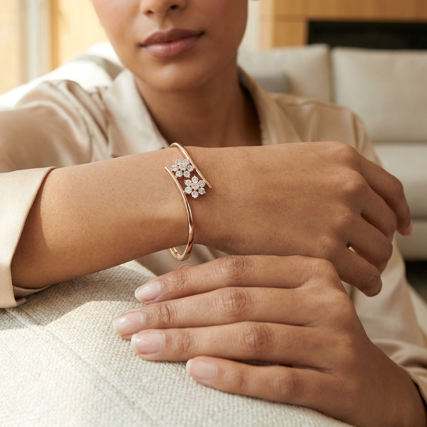 Diamond Elegant Cuff Bracelet