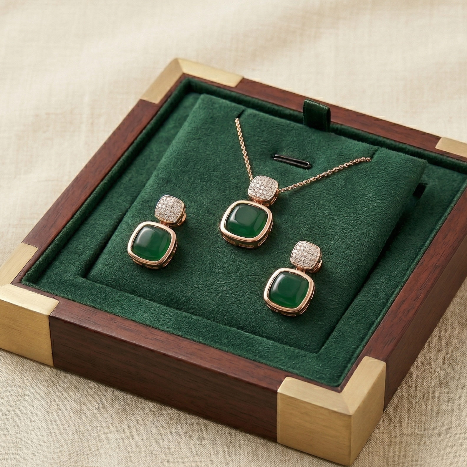 Celestial Shine Diamond Pendant Set
